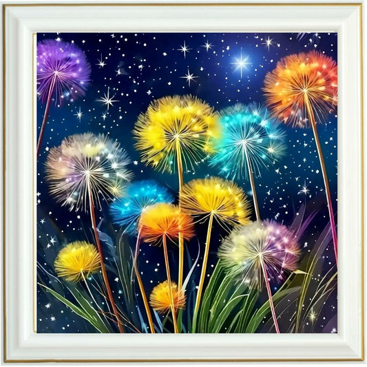 Diamond painting AB - Pissenlits étoilés