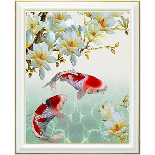 Broderie diamant - Poisson koi