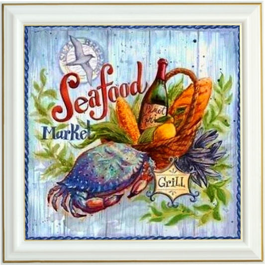 Broderie diamant - Le poissonnier