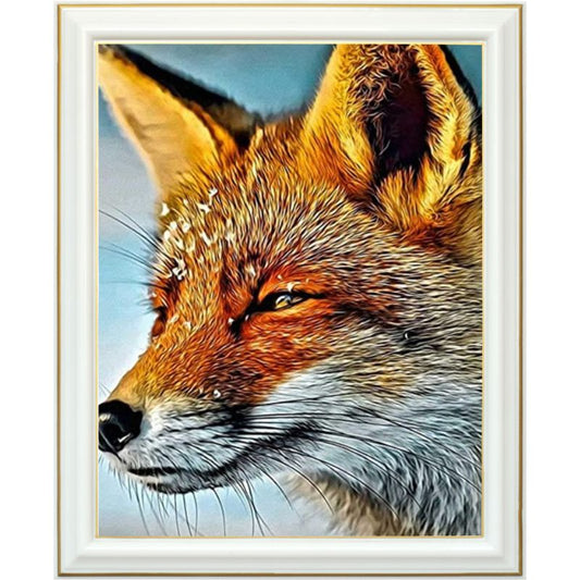 Broderie diamant - L'œil du renard