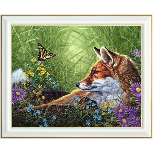 Broderie diamant - Repaire du renard