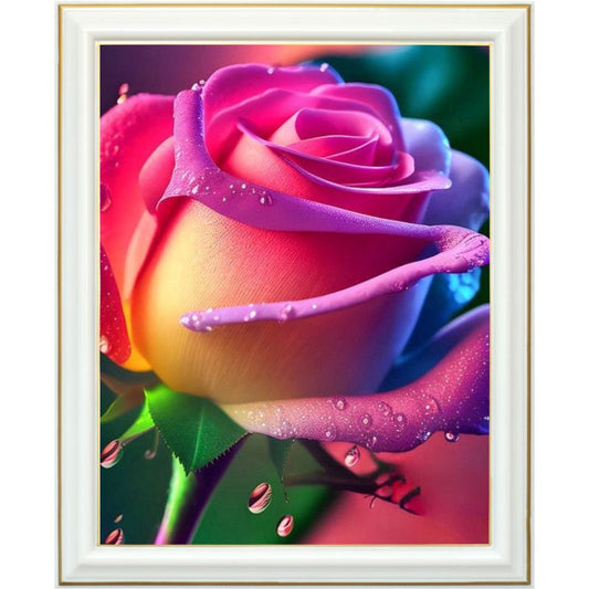 Diamond painting AB - Rose du bonheur