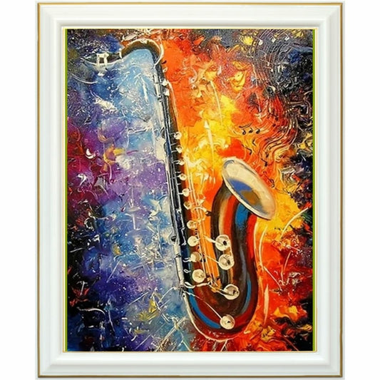 Diamond painting - Mélodie du Saxophone en Couleurs