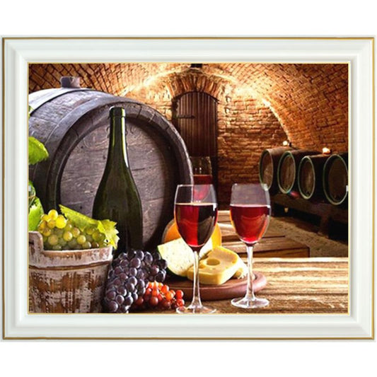 Broderie diamant - Cave à vin