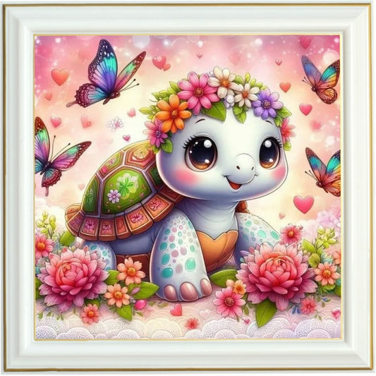 Diamond painting - Jardin enchanté de la tortue