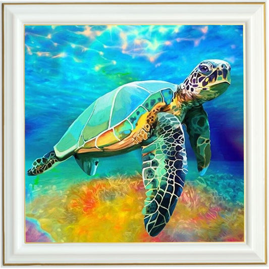 Peinture diamant - Tortue de polynésienne