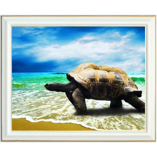Broderie diamant - Arrivée sur la plage