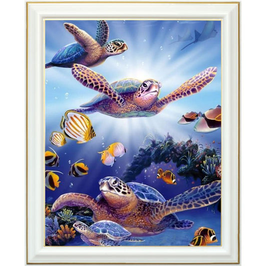 Diamond painting - Tortue