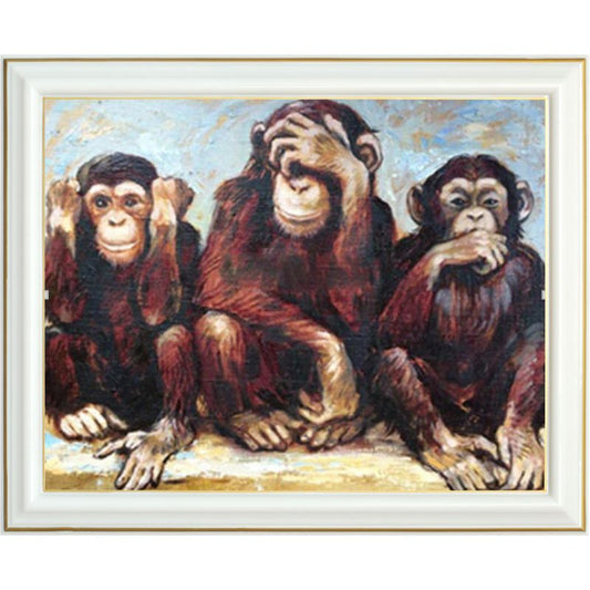 Broderie diamant - Les trois singes