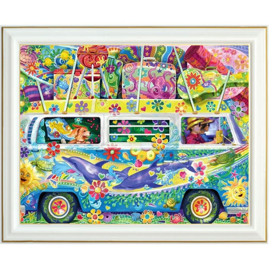 Diamond painting - Van hippie, voyage créatif et coloré