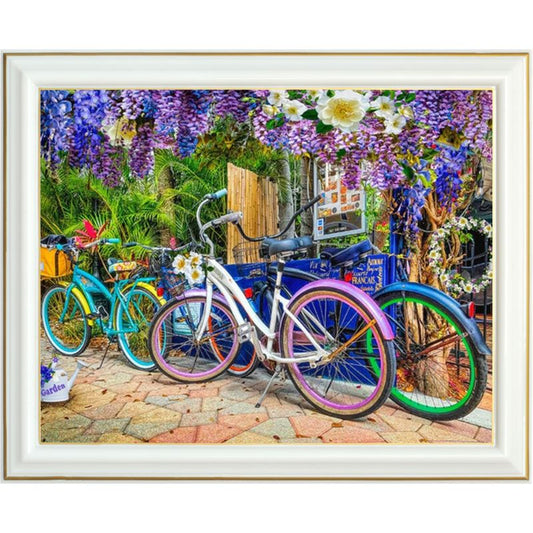 Broderie diamant - Ballade en vélo