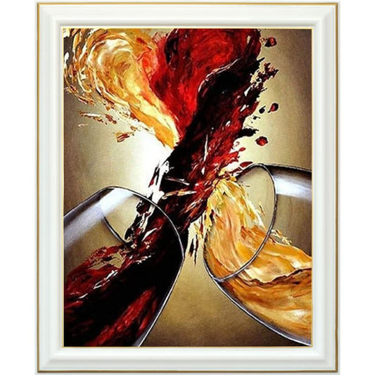 Broderie diamant - Cœur de vin
