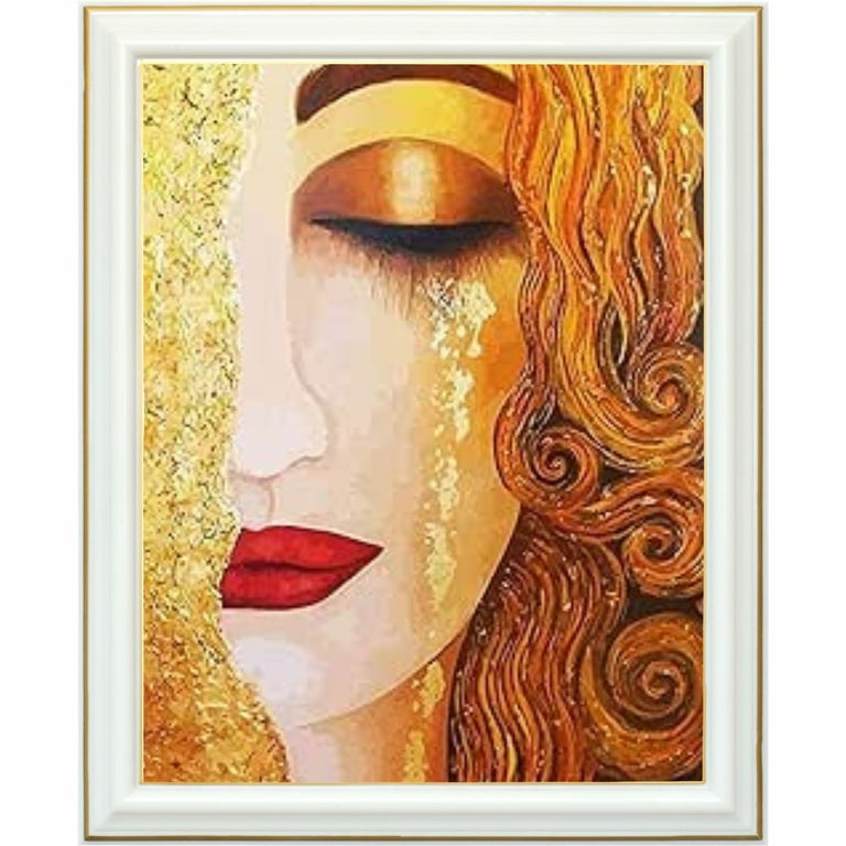 Diamond painting - Visage doré en larmes - Klimt