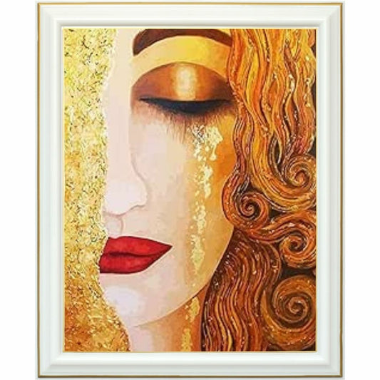 Diamond painting - Visage doré en larmes - Klimt
