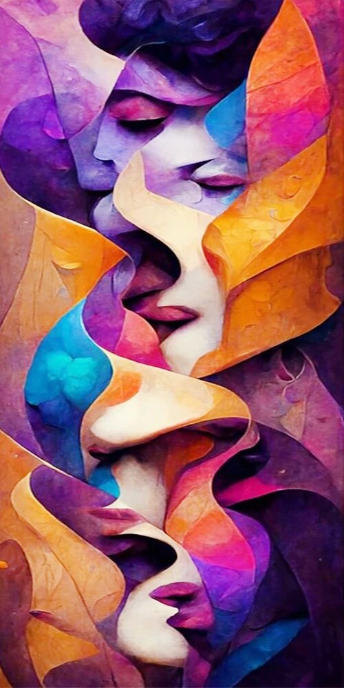 Diamond painting XXL - Portrait abstrait