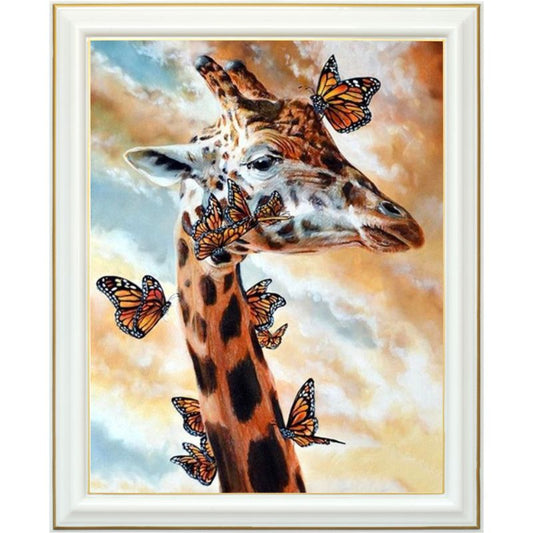 Tableau diamant - Girafes