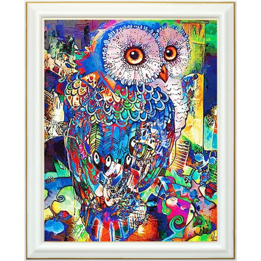 Tableau diamant - Hibou
