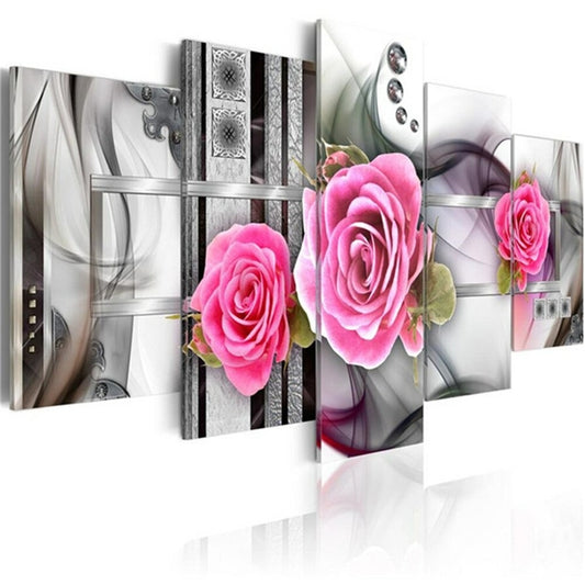 Broderie Diamant XXL Multi-panneau - Roses